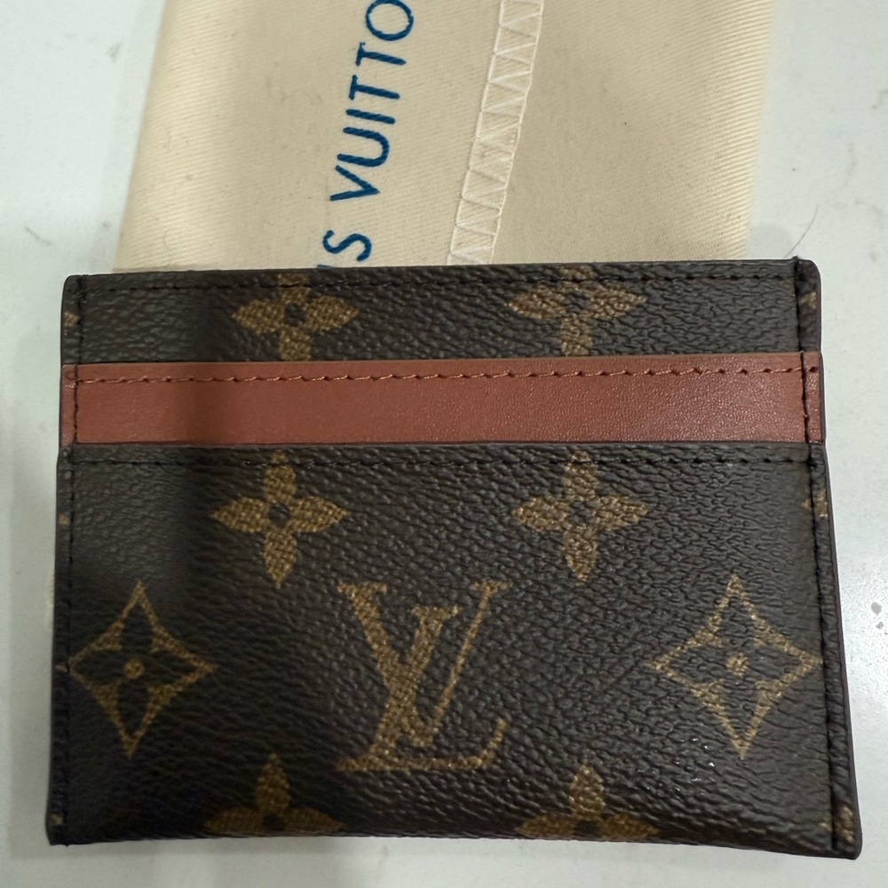 Louis Vuitton Black and Brown Monogram Card Holder - Picture 3 of 8